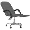 vidaXL Fauteuil inclinable de bureau gris foncé tissu