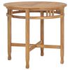 vidaXL Table de bar &Oslash; 80 cm Bois de teck solide