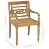 vidaXL Chaises Batavia lot de 2 et coussins cr&egrave;me Bois de teck massif