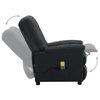 vidaXL Fauteuil &eacute;lectrique de massage gris fonc&eacute; tissu