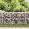 vidaXL Mur &agrave; gabion avec couvercles Acier galvanis&eacute; 200 x 20 x 85 cm
