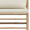 vidaXL Salon de jardin 3 pcs avec coussins blanc crème Bambou