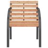 vidaXL Chaises de jardin lot de 2 Bois