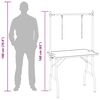 vidaXL Table de Toilettage Ajustable pour Chiens Chats 2 Potences