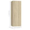 vidaXL Meubles TV 2 pcs Ch&ecirc;ne sonoma 30,5x30x90 cm Bois d&rsquo;ing&eacute;nierie