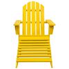 vidaXL Chaise de jardin Adirondack avec pouf bois de sapin jaune
