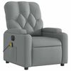 vidaXL Fauteuil inclinable de massage &eacute;lectrique gris clair tissu