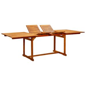 vidaXL Table &agrave; d&icirc;ner de jardin (160-240)x100x75cm Bois d'acacia massif