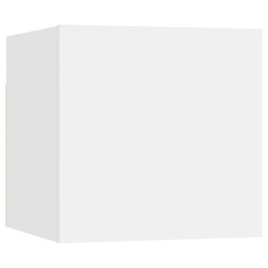 vidaXL Meuble TV mural Blanc 30,5x30x30 cm