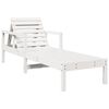 vidaXL Chaise longue blanc 199,5x62x55 cm bois massif de pin
