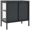 vidaXL Buffet Anthracite 70x35x70 cm Acier et verre
