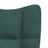 vidaXL Chaise &agrave; bascule Vert fonc&eacute; Velours