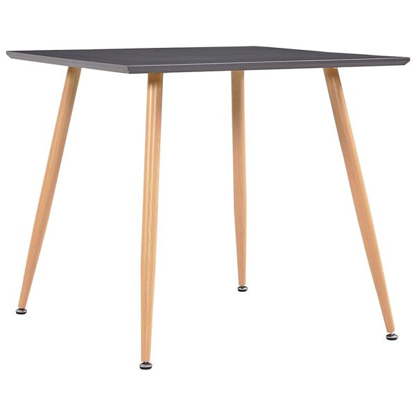 vidaXL Table de salle à manger Gris et chêne 80,5x80,5x73 cm MDF