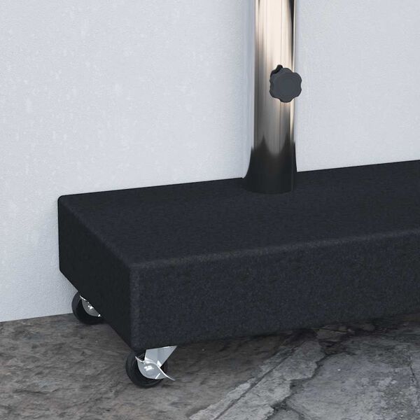 vidaXL Socle de parasol Noir 45x25x8 cm Granite