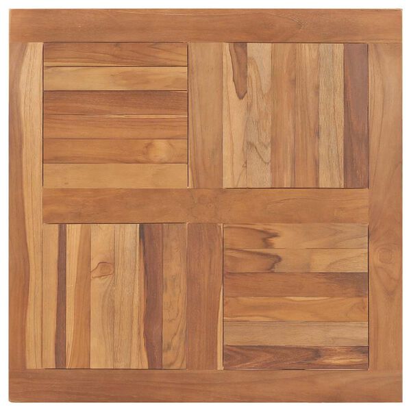 vidaXL Dessus de table Bois de teck solide Carr&eacute; 80x80x2,5 cm
