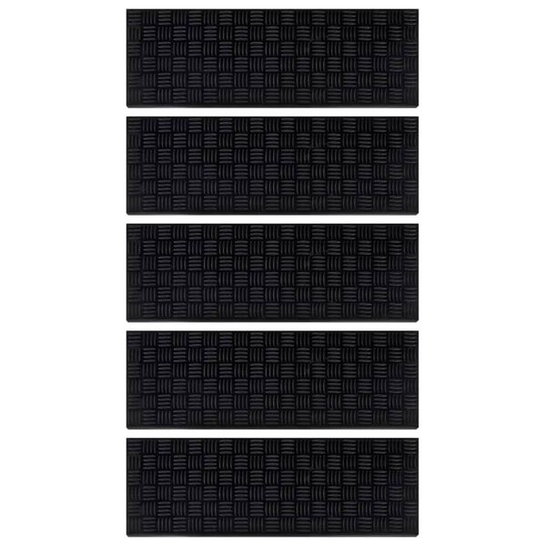 vidaXL Marches d'escalier 5 pcs 25x75 cm caoutchouc