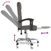 vidaXL Fauteuil inclinable de bureau gris similicuir