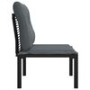 vidaXL Chaise de jardin avec coussins noir/gris r&eacute;sine tress&eacute;e