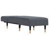 vidaXL Chaise longue gris foncé velours