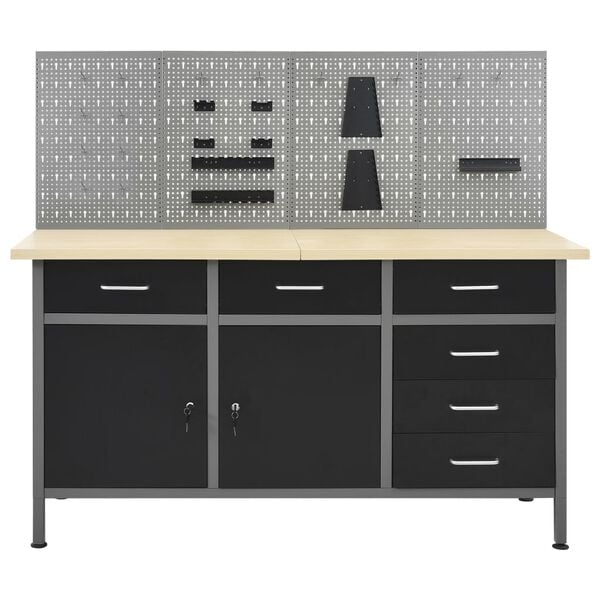 vidaXL &Eacute;tabli avec 4 panneaux muraux