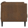 vidaXL Fauteuil marron similicuir daim