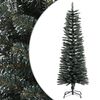 vidaXL Sapin de No&euml;l artificiel mince avec support Vert 120 cm PVC