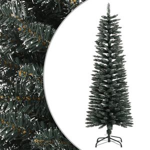 vidaXL Sapin de No&euml;l artificiel mince avec support Vert 120 cm PVC