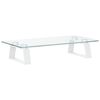 vidaXL Support de moniteur blanc 40x20x8 cm verre trempé et métal