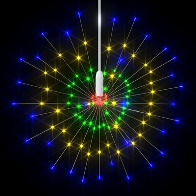 vidaXL Feux d'artifice Noël d'extérieur 2 pcs Multicolore 20cm 280 LED