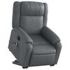 vidaXL Fauteuil inclinable de massage électrique gris similicuir