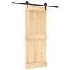 vidaXL Porte coulissante et kit de quincaillerie 80x210 cm pin massif