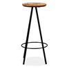 vidaXL Tabourets de bar lot de 2 bois massif de r&eacute;cup&eacute;ration