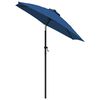 vidaXL Parasol Bleu 200x224 cm Aluminium