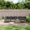 vidaXL Salon de jardin 7 pcs avec coussins anthracite r&eacute;sine tress&eacute;e