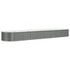 vidaXL Lit sur&eacute;lev&eacute; de jardin Acier galvanis&eacute; 368x80x36 cm gris