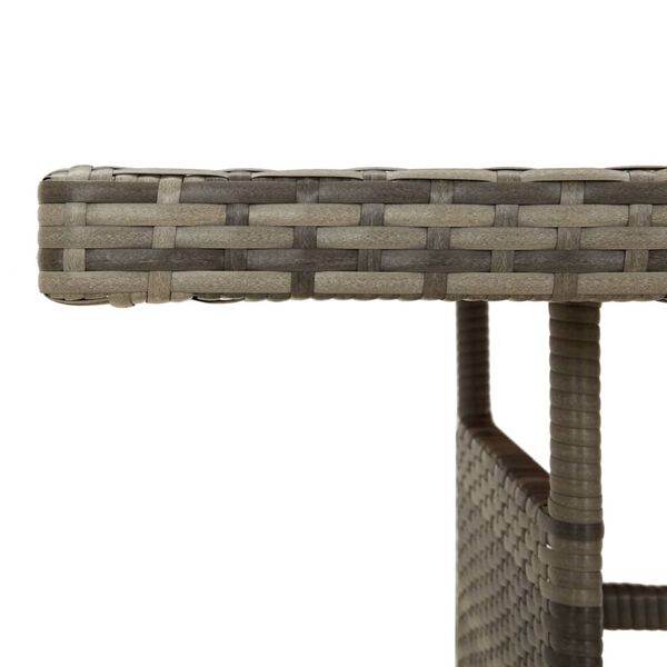 vidaXL Table de jardin Gris 160x70x72 cm R&eacute;sine tress&eacute;e et acacia