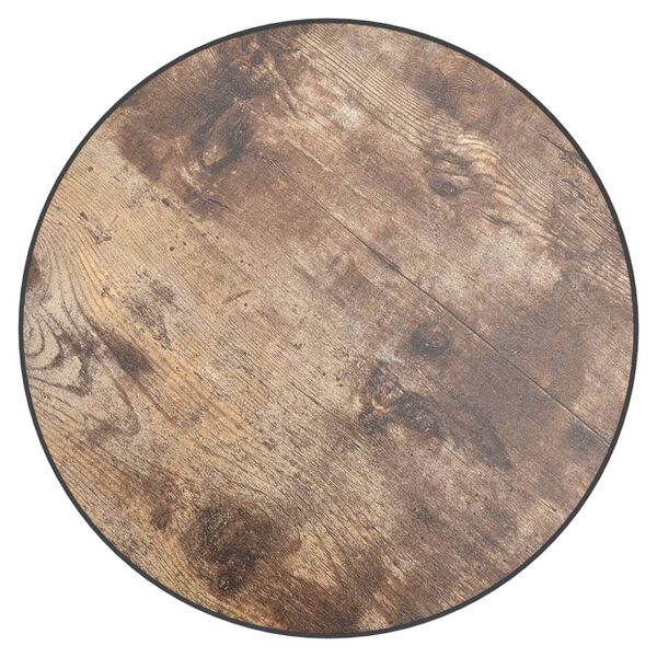 vidaXL Table à thé Noir et jaune Ø35 cm MDF