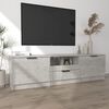 vidaXL Meuble TV gris b&eacute;ton 140x35x40 cm bois d'ing&eacute;nierie