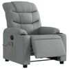 vidaXL Fauteuil inclinable de massage &eacute;lectrique gris clair tissu