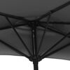 vidaXL Parasol de balcon et m&acirc;t en aluminium Anthracite 270x144cm Demi