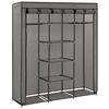 vidaXL Armoire avec compartiments et barres Gris 150x45x175 cm Tissu