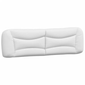 vidaXL Coussin de t&ecirc;te de lit Hvar blanc 183 cm similicuir