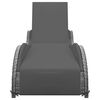 vidaXL Chaise longue avec coussin R&eacute;sine tress&eacute;e Anthracite