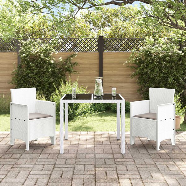 vidaXL Chaise de jardin 2 pcs Blanc 53 x 49 x 85 cm PP