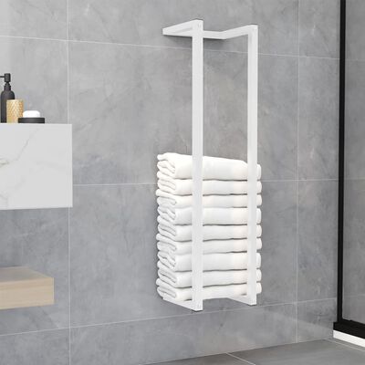 vidaXL Porte-serviette Blanc 25x20x95 cm Acier