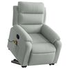 vidaXL Fauteuil inclinable de massage gris clair velours