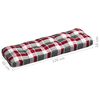 vidaXL Coussins de canap&eacute; palette lot de 7 Motif &agrave; carreaux rouge