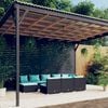 vidaXL Salon de jardin 10 pcs avec coussins Noir R&eacute;sine tress&eacute;e