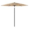 vidaXL Parasol de jardin avec m&acirc;t en acier marron 268x268x226 cm