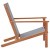 vidaXL Chaise de jardin Gris Bois d'eucalyptus solide et textilène